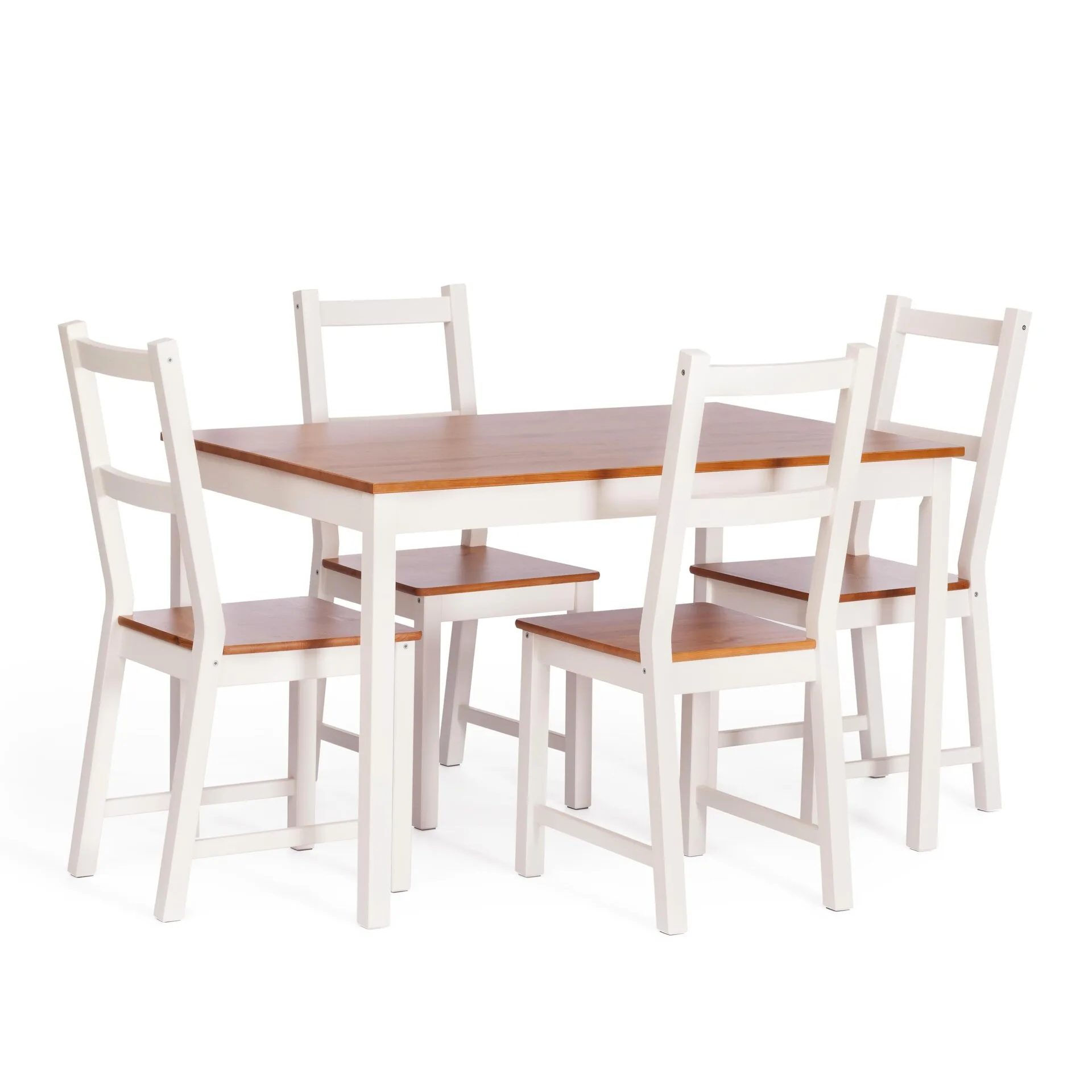Обеденный комплект Соната (стол + 4 стула) / Sonata dining set антик/белый_21794