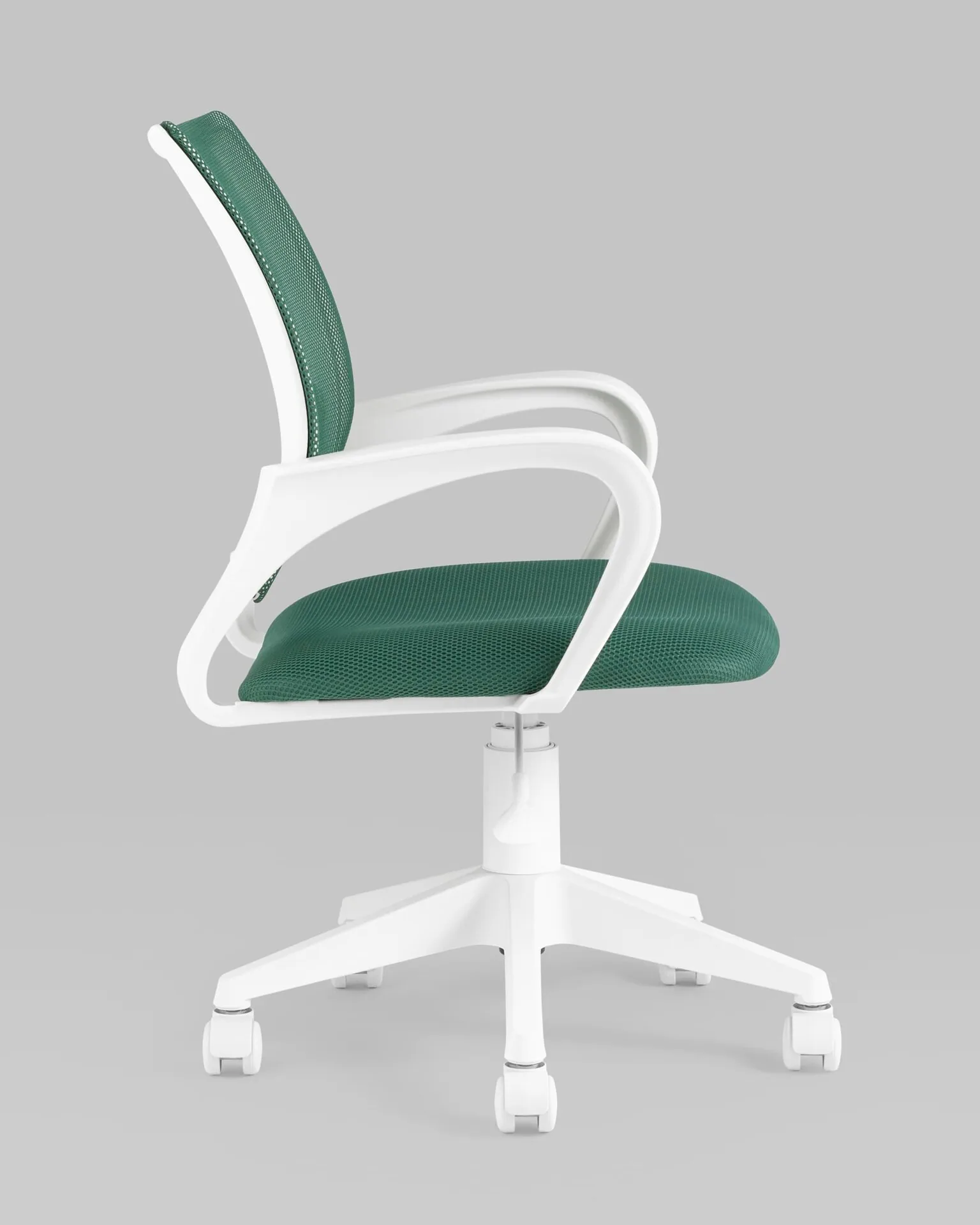 Кресло офисное TopChairs ST-BASIC-W зеленый крестовина пластик белый.