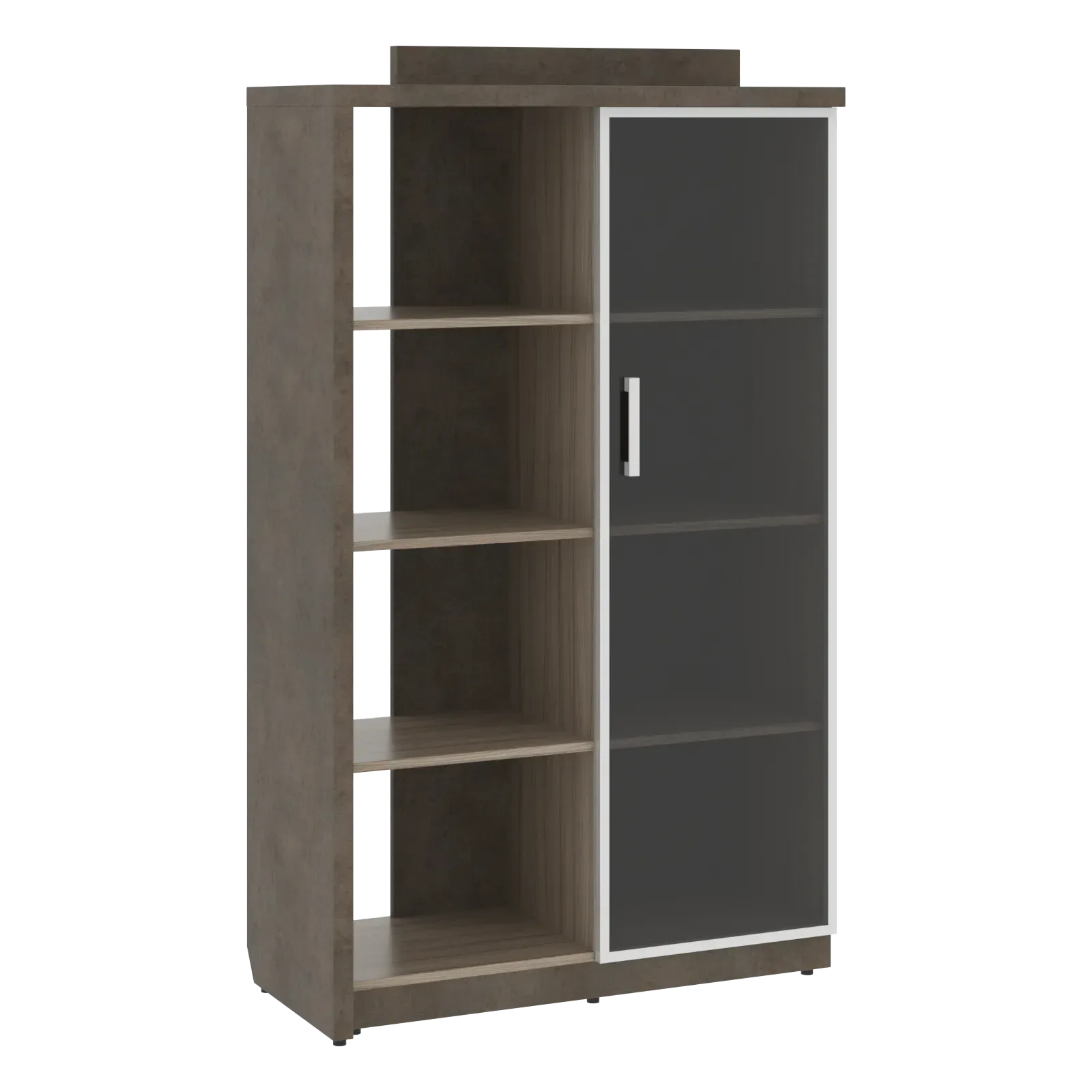 Шкаф СФ-534182 Бетон чикаго тем F187 ST9/Дрифтвуд H3090 ST22 1037х454,5х1770 WOOD&STONE