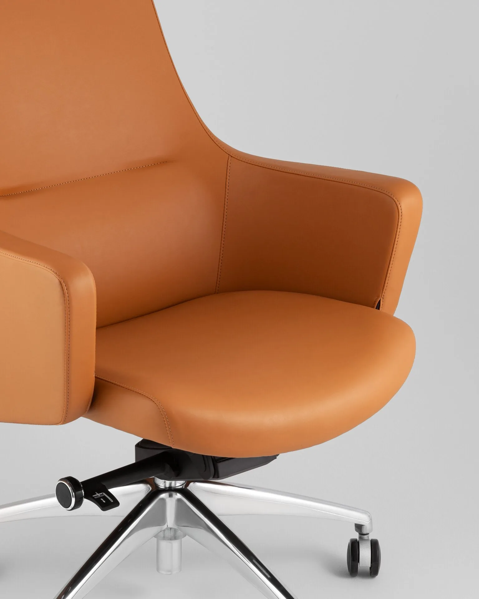 Кресло руководителя TopChairs Ferris коричневое.