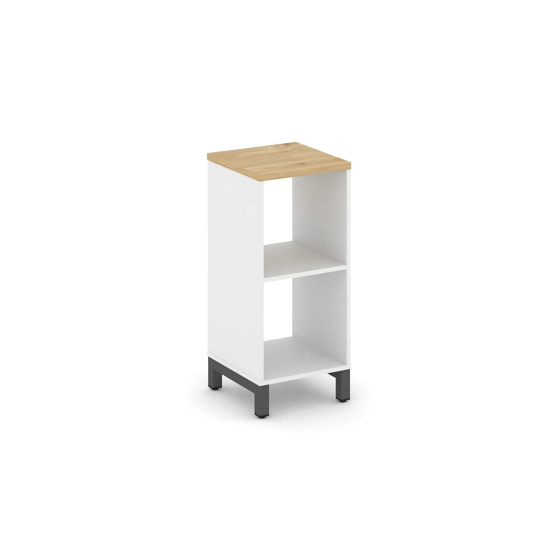 Стайл Проджект Каркас стеллажа 2 яр. SN.KS-210 Белый/Тиквуд Светлый/Металл Антрацит 387*400*881