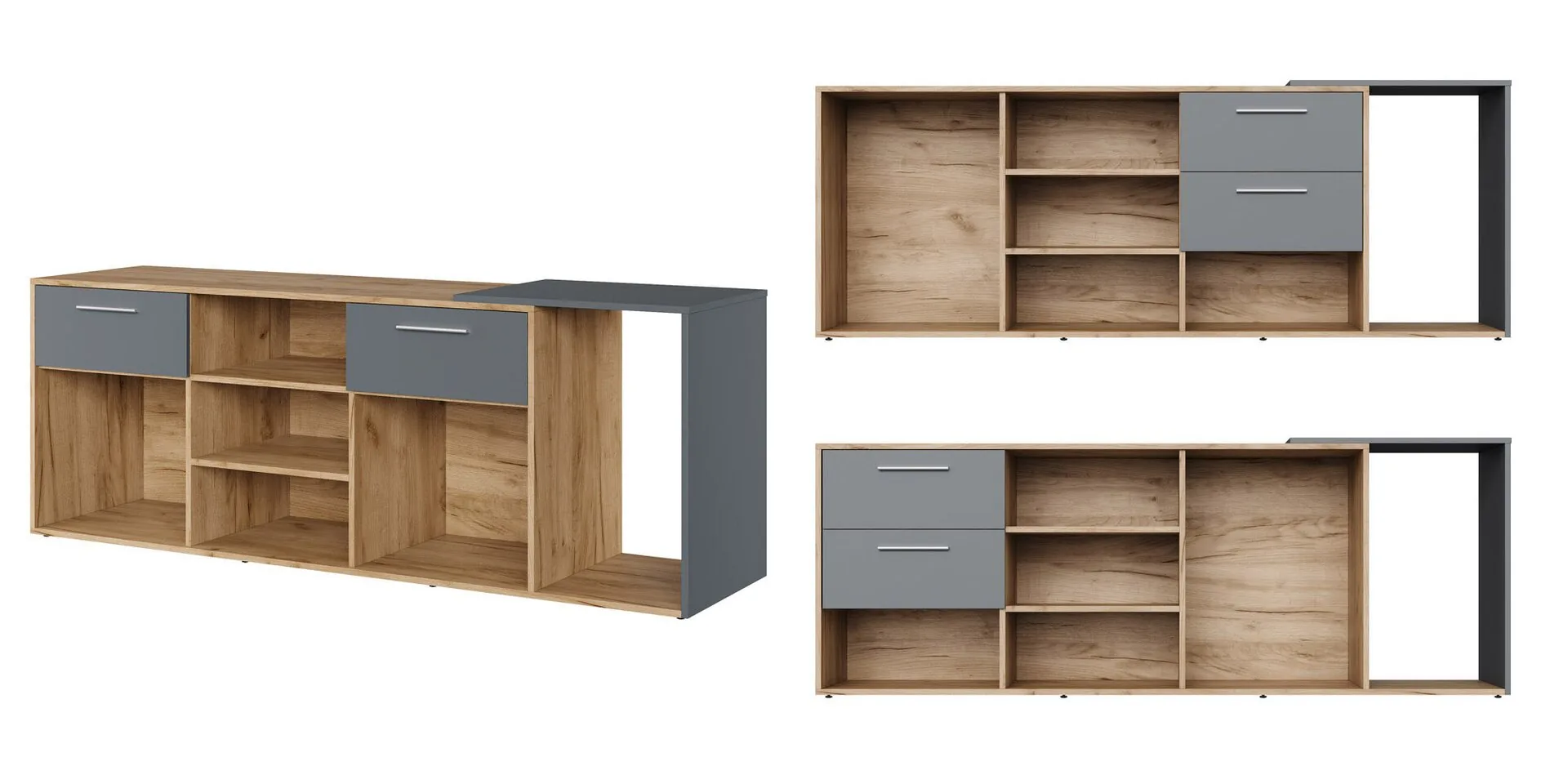 Креденция тип 2 189x50x71 дуб крафт золотой Zion Light  ZIL39241224