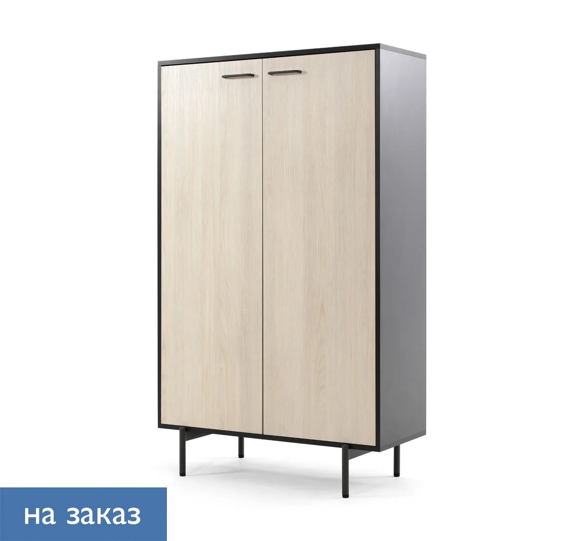 RING Шкаф закрытый ДУБ СВЕТЛЫЙ/АНТРАЦИТ