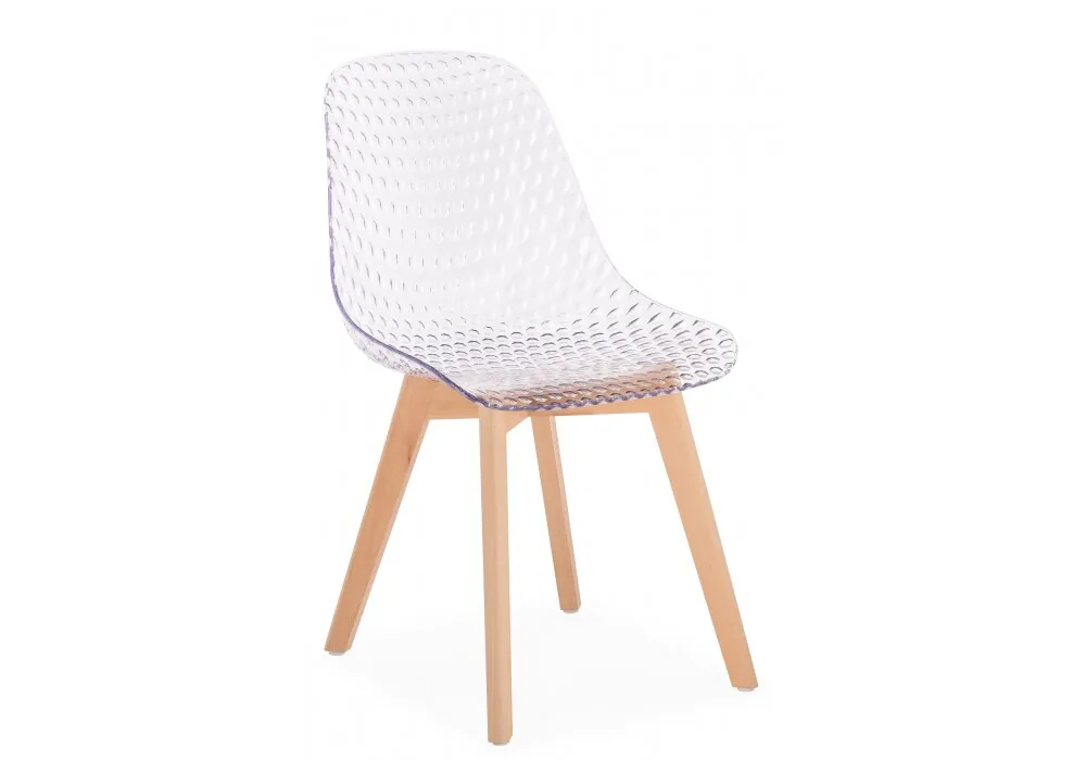 Пластиковый стул Vart clear/wood.