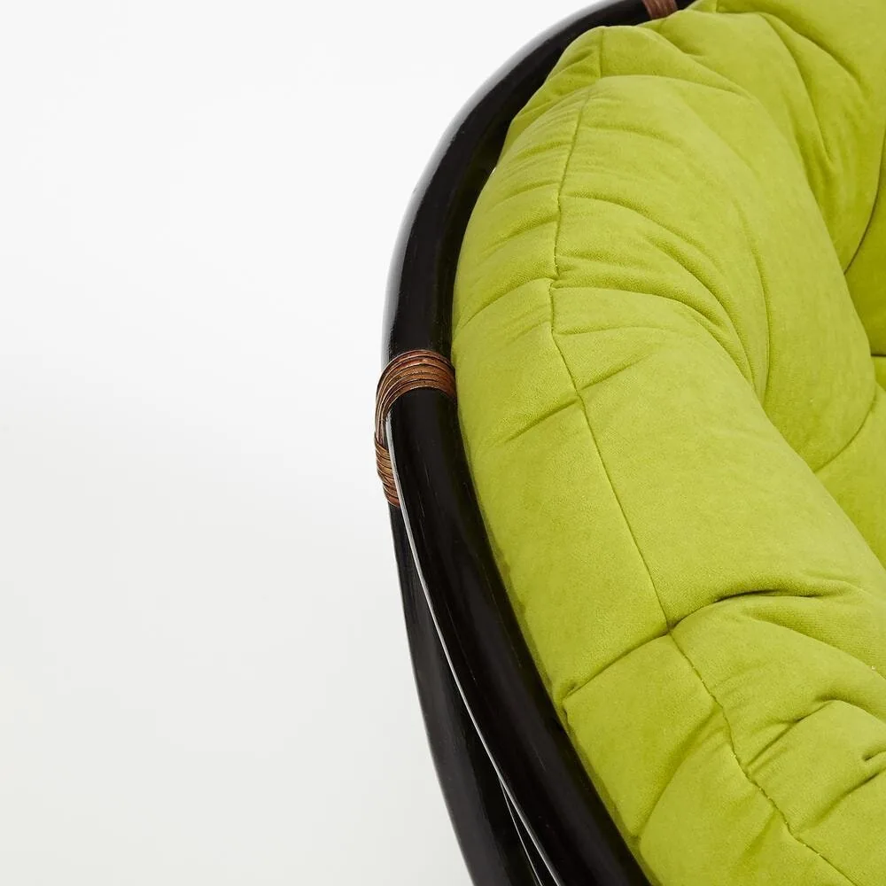 Кресло-качалка PAPASAN/ПАПАСАН w 23/01 B /с подушкой/ Antique brown (античный черно-коричневый)_13754.