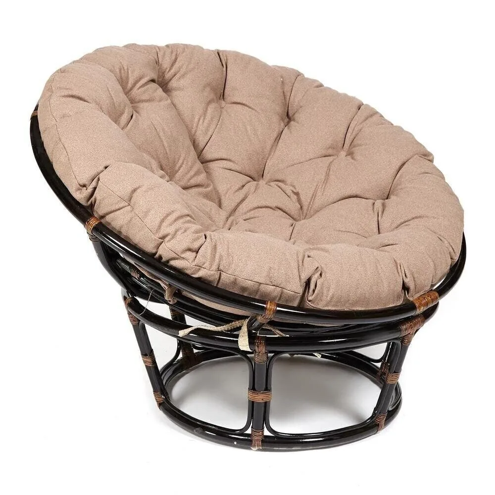 Кресло PAPASAN/ПАПАСАН 23/01 W  /с подушкой/ Antique brown (античный черно-коричневый)_13742.