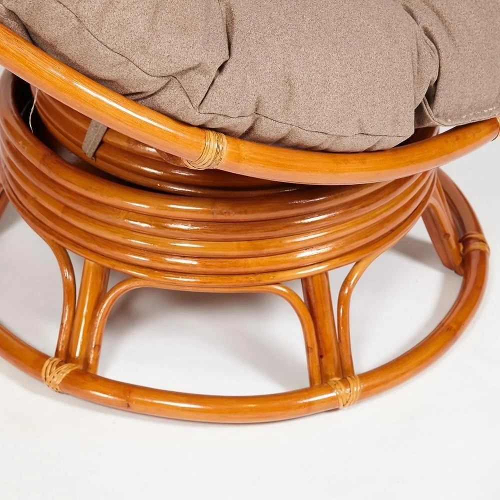 Кресло-качалка PAPASAN/ПАПАСАН w 23/01 B /с подушкой/ Cognac (коньяк)_13759.