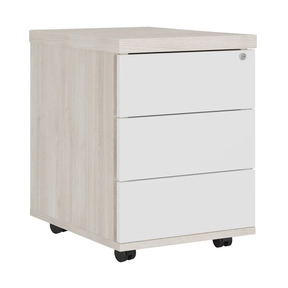 Zion Тумба подкатная с 3 ящиками 42x60x59 дуб шамони светлый ZIO28530312