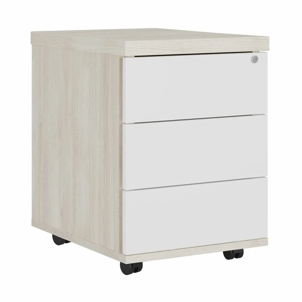 Zion Тумба подкатная с 3 ящиками 42x60x59 дуб шамони светлый ZIO28530312