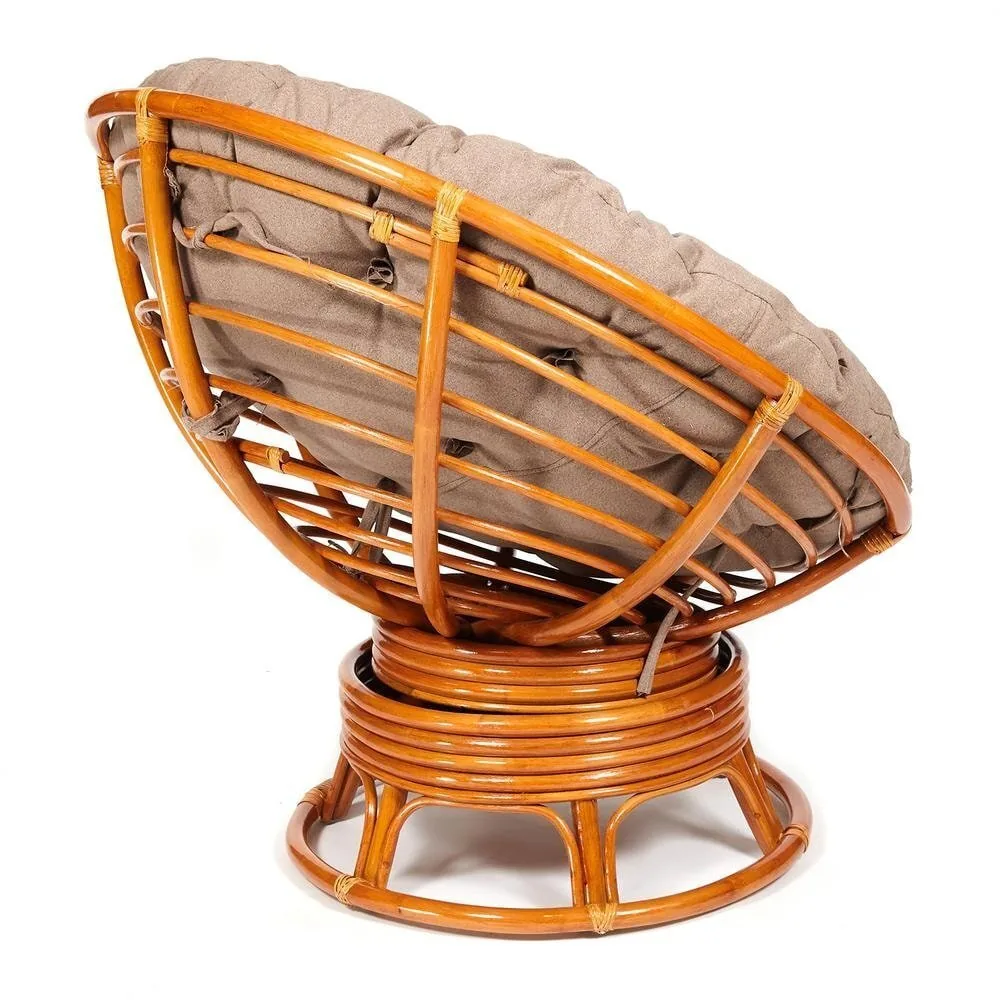 Кресло-качалка PAPASAN/ПАПАСАН w 23/01 B /с подушкой/ Cognac (коньяк)_13759.