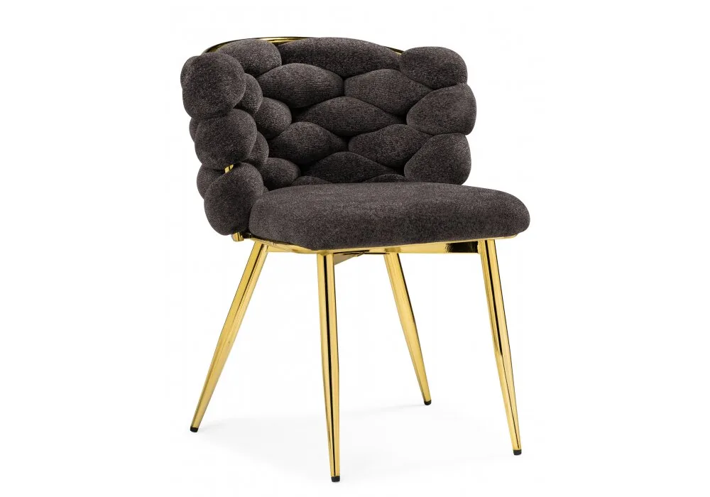 Стул на металлокаркасе на металлокаркасе Rendi gold/ gray.